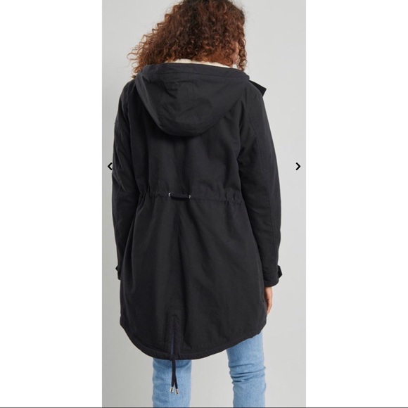 Black Parka Jacket - Picture 4 of 5